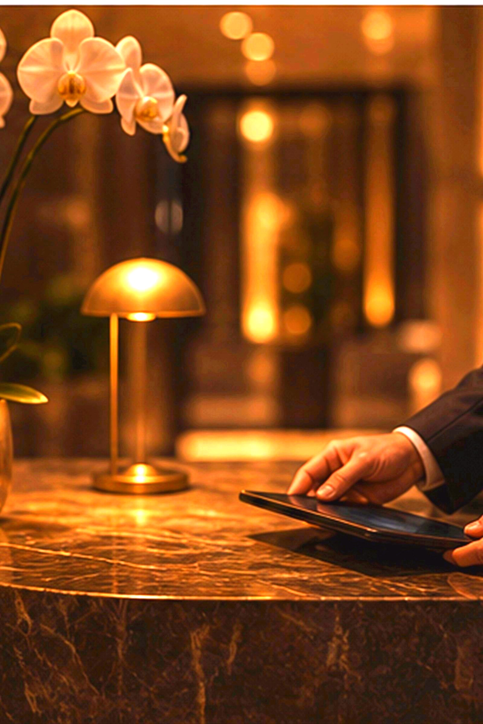Concierge seated by an open car door before coordinating a premium rental