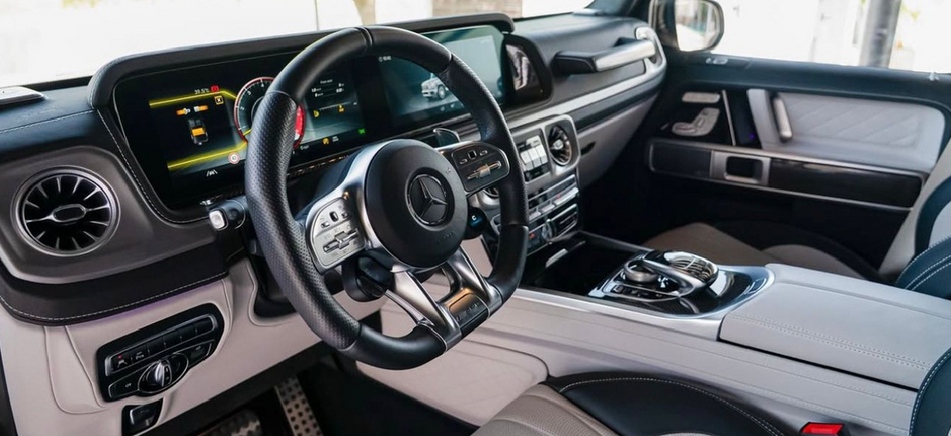 Bronze Mercedes G63 cabin detail in Dubai