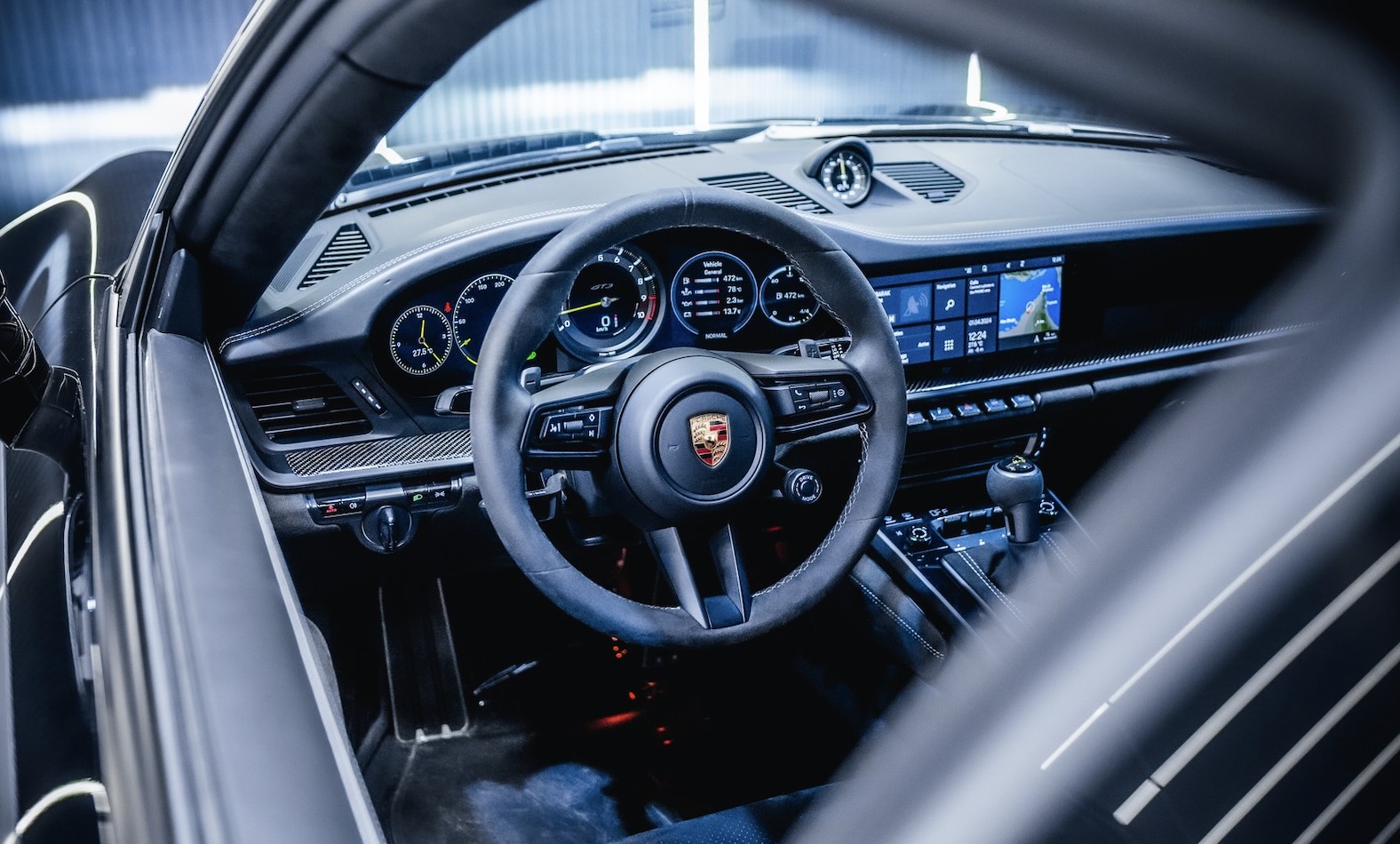 Porsche 992 GT3 cockpit and driver view