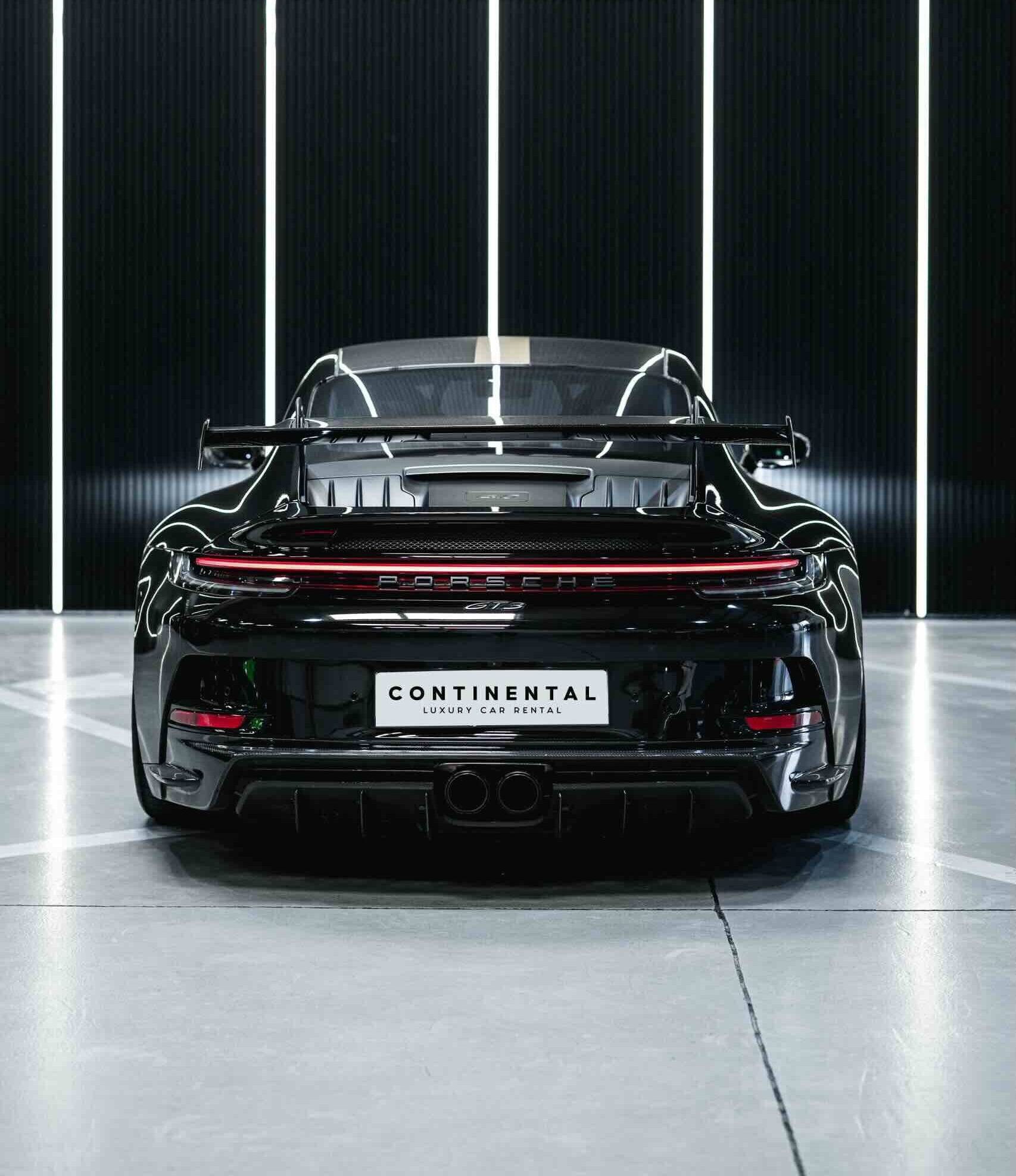 Porsche 992 GT3 rear stance in Dubai