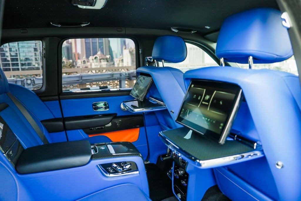 Rolls-Royce Cullinan Black Badge rear stance in Dubai